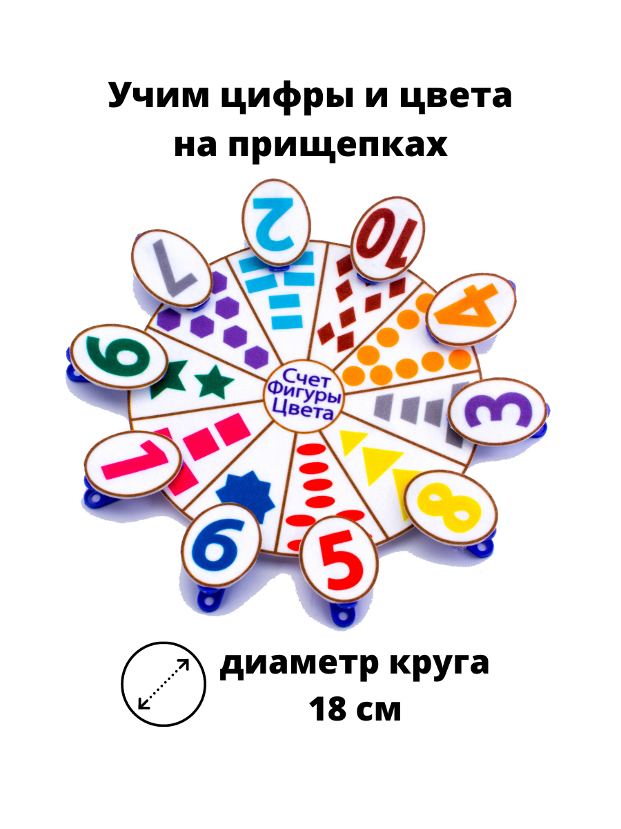 Набор 2 в 1 из фетра в коробке. Алфавит на липучках, счет на прищепках.